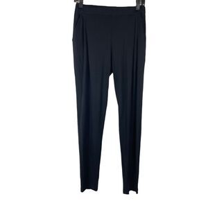 Michael Kors Collection Pants Womens 2 Black Elastic Waist Pleated Tapered Leg